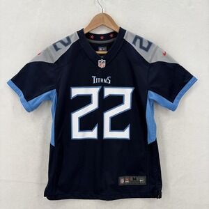 Tennessee Titans Football Jersey Youth Medium Navy Derrick Henry NFL Nike